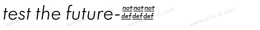 test the future字体转换